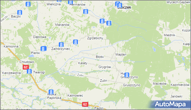 mapa Błotki, Błotki na mapie Targeo