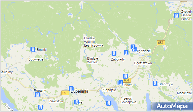 mapa Bludzie Małe, Bludzie Małe na mapie Targeo