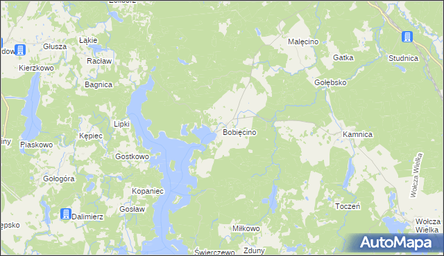 mapa Bobięcino, Bobięcino na mapie Targeo