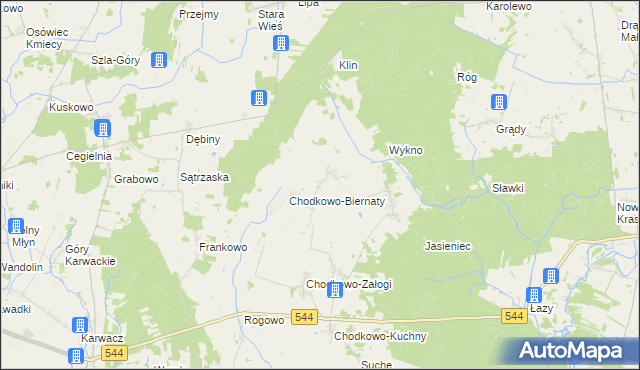 mapa Bobino-Grzybki, Bobino-Grzybki na mapie Targeo