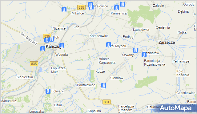 mapa Bóbrka Kańczucka, Bóbrka Kańczucka na mapie Targeo