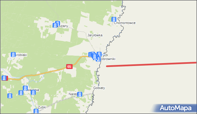 mapa Bobrowniki gmina Gródek, Bobrowniki gmina Gródek na mapie Targeo