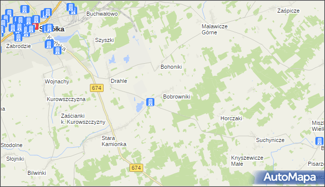 mapa Bobrowniki gmina Sokółka, Bobrowniki gmina Sokółka na mapie Targeo