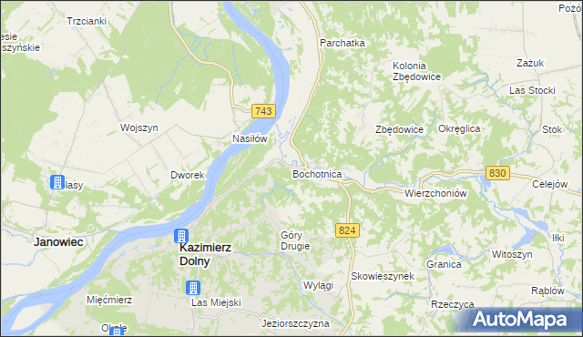 mapa Bochotnica, Bochotnica na mapie Targeo