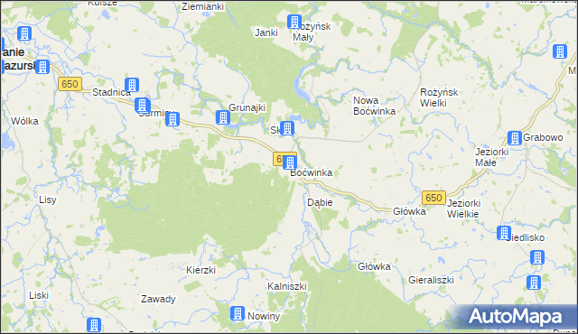 mapa Boćwinka gmina Gołdap, Boćwinka gmina Gołdap na mapie Targeo