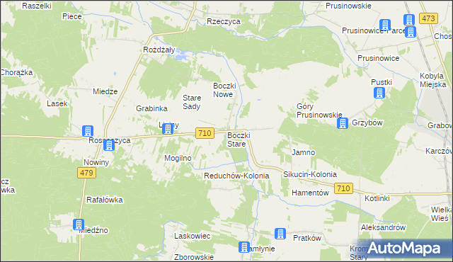 mapa Boczki Stare, Boczki Stare na mapie Targeo