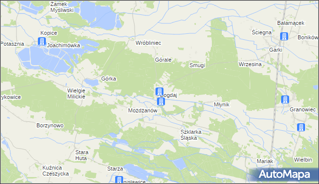 mapa Bogdaj, Bogdaj na mapie Targeo