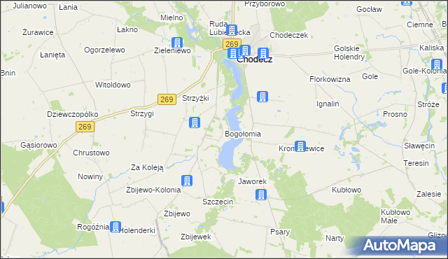 mapa Bogołomia, Bogołomia na mapie Targeo