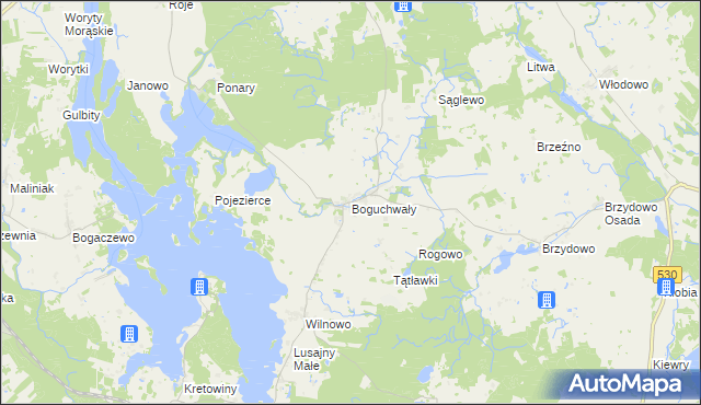 mapa Boguchwały, Boguchwały na mapie Targeo