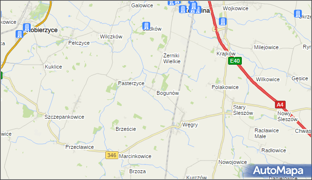 mapa Bogunów, Bogunów na mapie Targeo