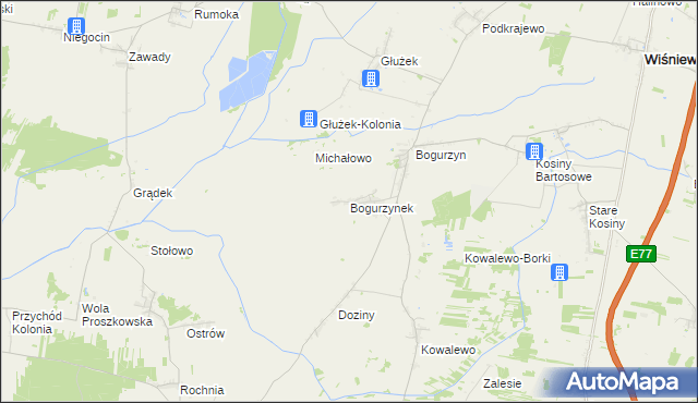 mapa Bogurzynek, Bogurzynek na mapie Targeo