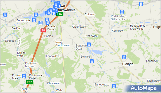 mapa Bogusławki Małe, Bogusławki Małe na mapie Targeo