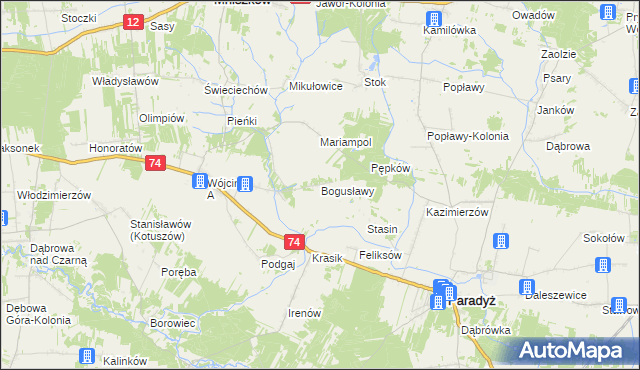 mapa Bogusławy, Bogusławy na mapie Targeo