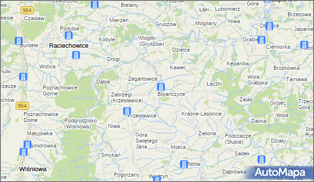 mapa Bojańczyce, Bojańczyce na mapie Targeo