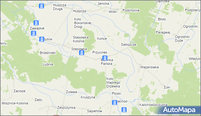 mapa Bokinka Pańska, Bokinka Pańska na mapie Targeo