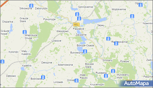 mapa Boksze-Osada, Boksze-Osada na mapie Targeo