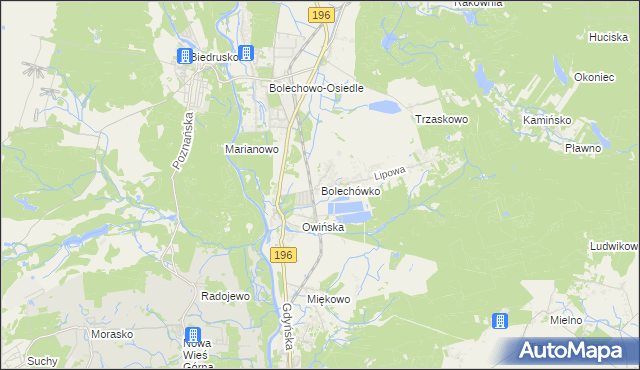 mapa Bolechówko, Bolechówko na mapie Targeo