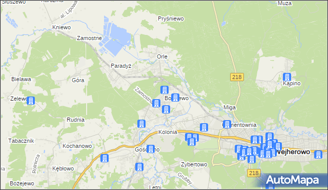 mapa Bolszewo, Bolszewo na mapie Targeo