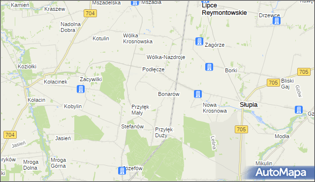 mapa Bonarów, Bonarów na mapie Targeo