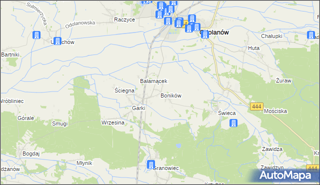 mapa Boników, Boników na mapie Targeo