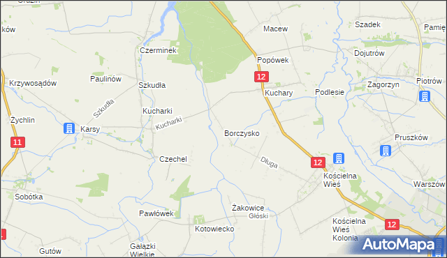 mapa Borczysko, Borczysko na mapie Targeo