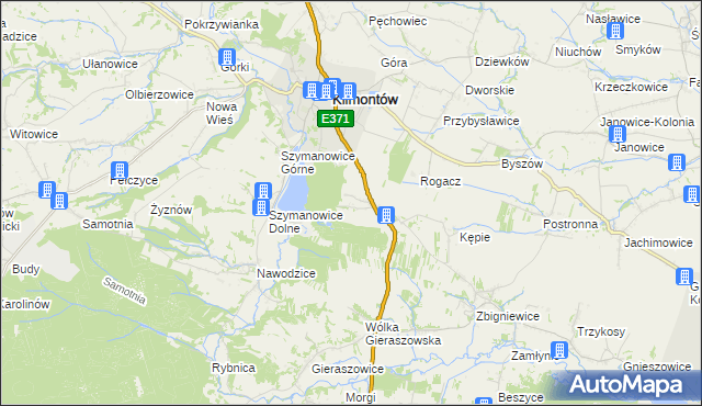 mapa Borek Klimontowski, Borek Klimontowski na mapie Targeo