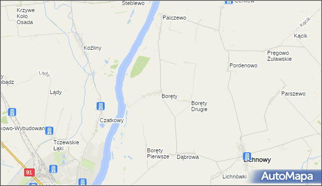 mapa Boręty, Boręty na mapie Targeo