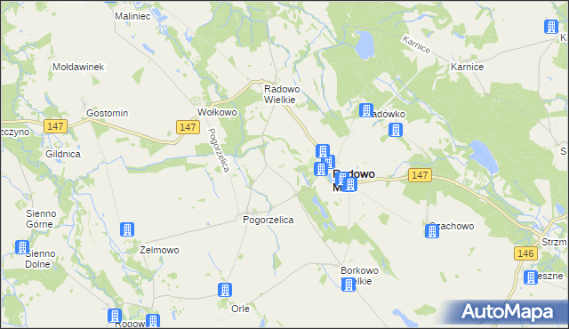 mapa Borkowo Małe, Borkowo Małe na mapie Targeo