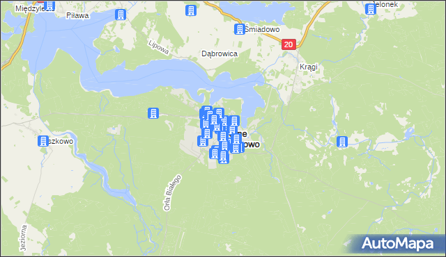 mapa Borne Sulinowo, Borne Sulinowo na mapie Targeo