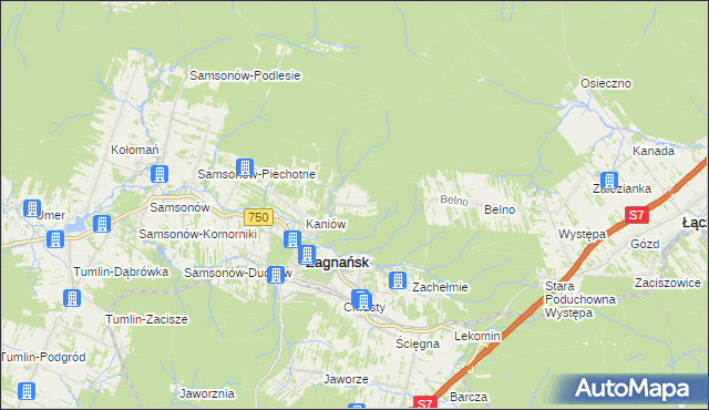 mapa Borowa Góra gmina Zagnańsk, Borowa Góra gmina Zagnańsk na mapie Targeo