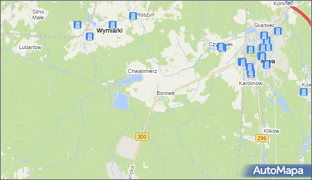 mapa Borowe gmina Iłowa, Borowe gmina Iłowa na mapie Targeo