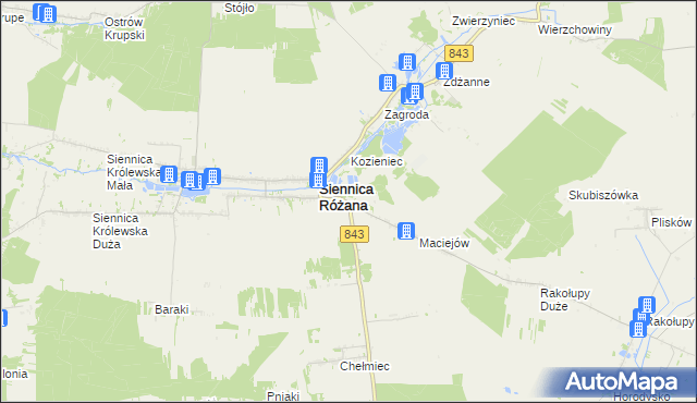 mapa Boruń, Boruń na mapie Targeo