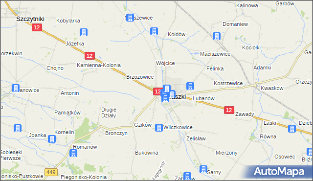 mapa Borysławice, Borysławice na mapie Targeo