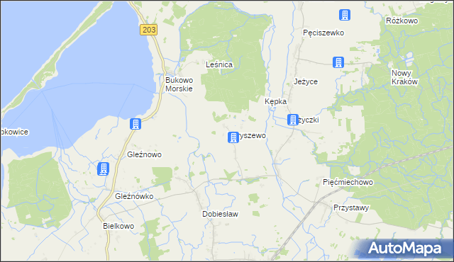 mapa Boryszewo, Boryszewo na mapie Targeo