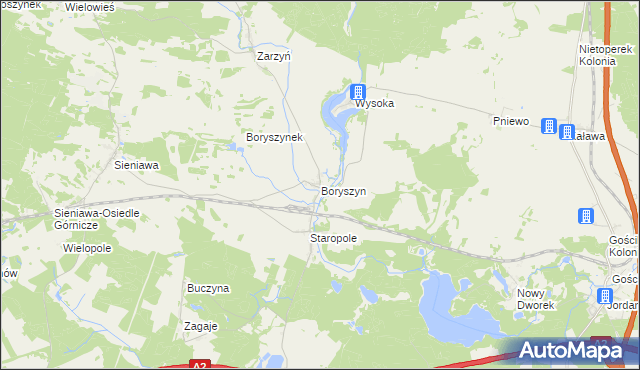 mapa Boryszyn, Boryszyn na mapie Targeo