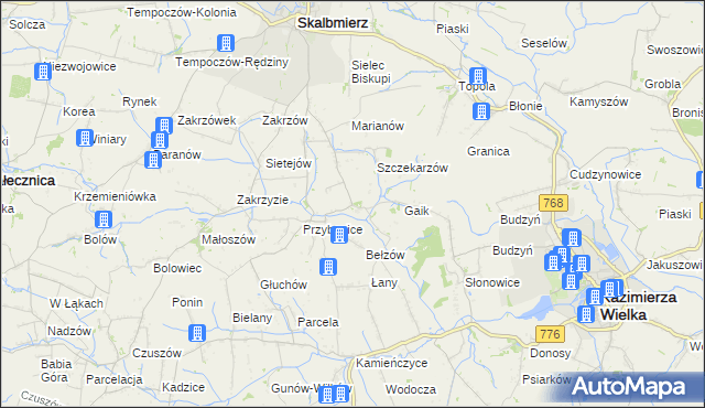 mapa Boszczynek, Boszczynek na mapie Targeo