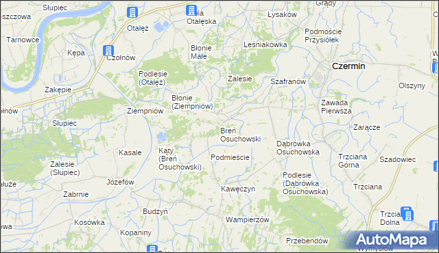 mapa Breń Osuchowski, Breń Osuchowski na mapie Targeo