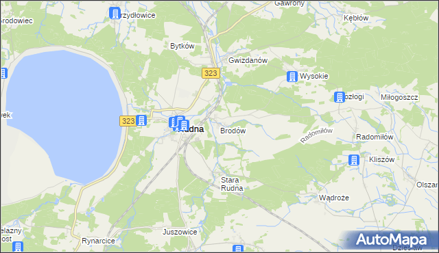 mapa Brodów, Brodów na mapie Targeo