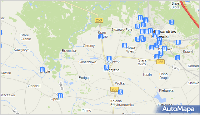 mapa Broniszewo gmina Aleksandrów Kujawski, Broniszewo gmina Aleksandrów Kujawski na mapie Targeo