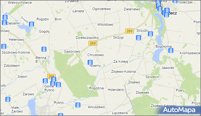 mapa Broniszewo gmina Przedecz, Broniszewo gmina Przedecz na mapie Targeo