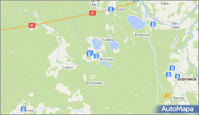 mapa Bronków, Bronków na mapie Targeo