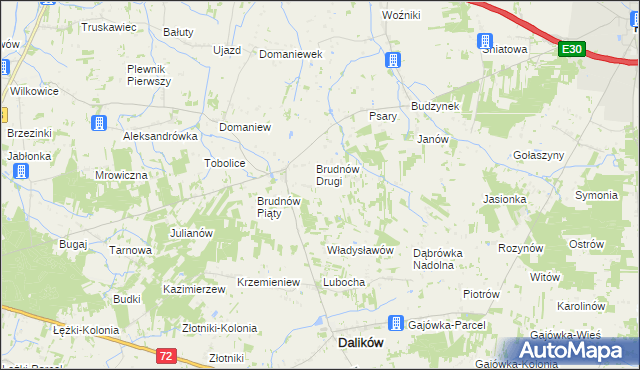 mapa Brudnów Trzeci, Brudnów Trzeci na mapie Targeo
