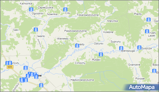 mapa Bruszkowszczyzna, Bruszkowszczyzna na mapie Targeo