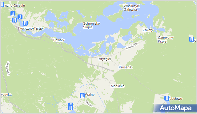 mapa Bryzgiel, Bryzgiel na mapie Targeo