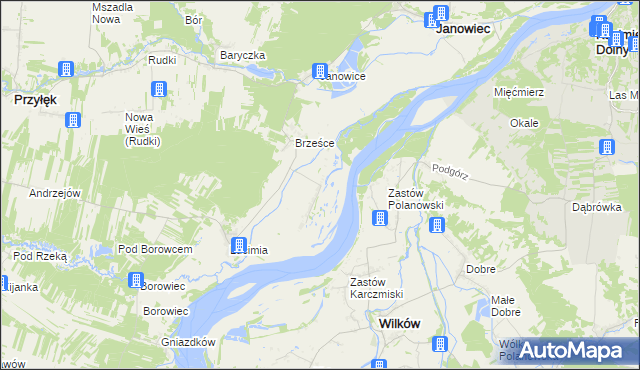 mapa Brześce-Kolonia, Brześce-Kolonia na mapie Targeo