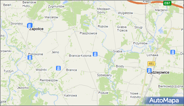 mapa Brzeski gmina Sędziejowice, Brzeski gmina Sędziejowice na mapie Targeo