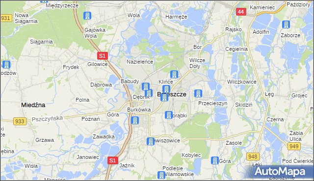 mapa Brzeszcze, Brzeszcze na mapie Targeo