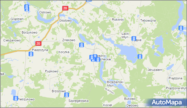 mapa Brzeźno Szlacheckie, Brzeźno Szlacheckie na mapie Targeo