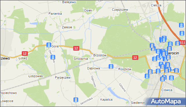 mapa Brzostów, Brzostów na mapie Targeo