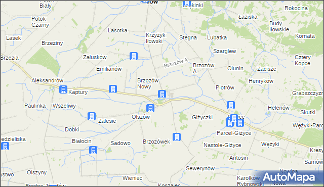 mapa Brzozów Stary, Brzozów Stary na mapie Targeo